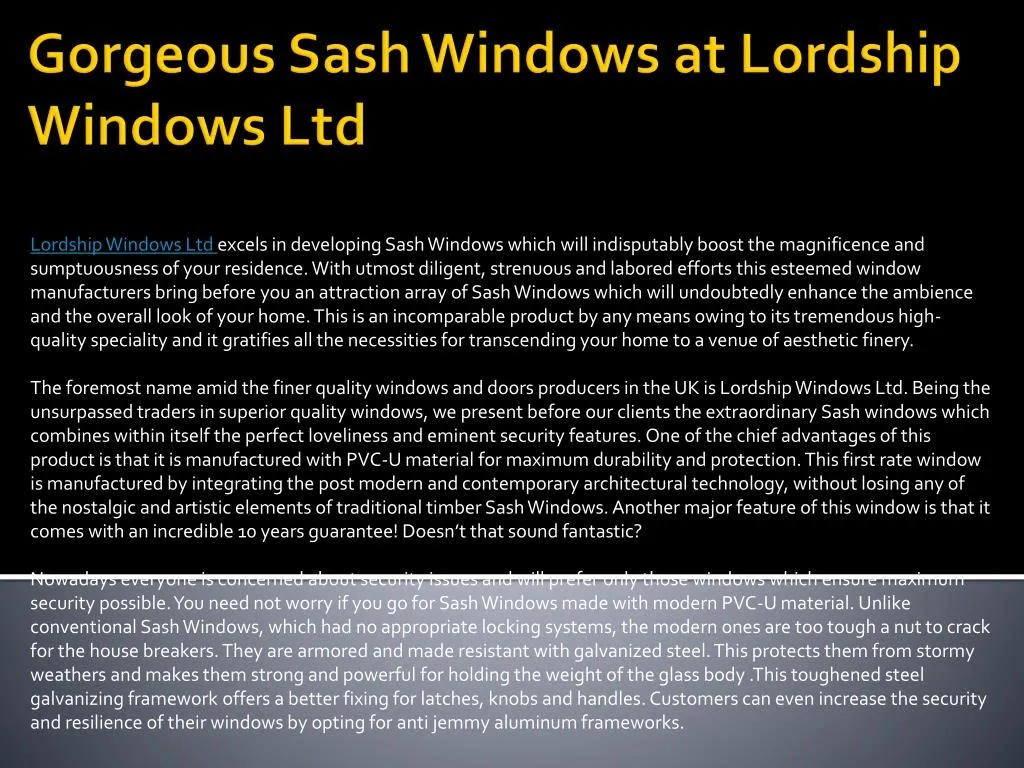 gorgeous sash windows at lordship windows ltd