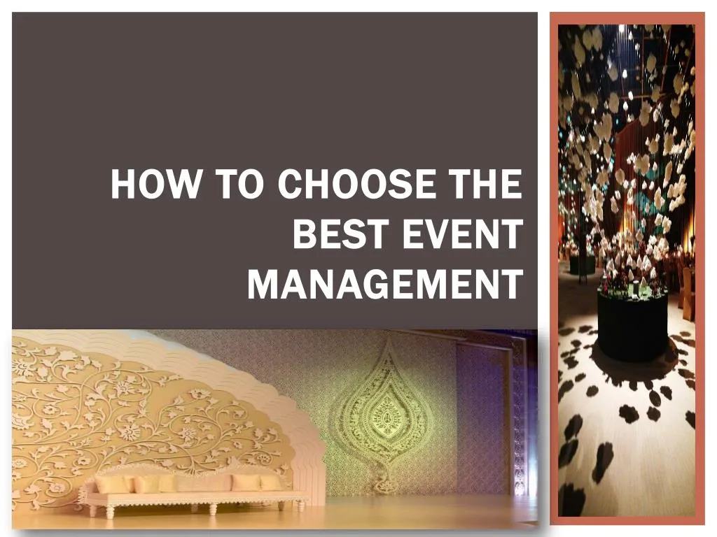 how to choose the best event management