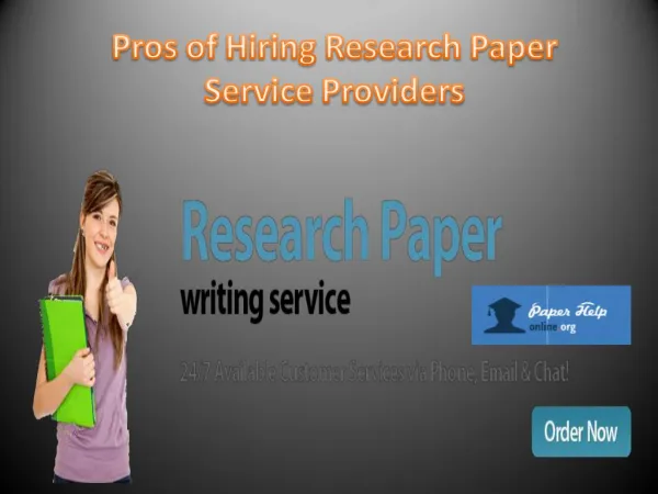 Pros of hiring research paper service providers