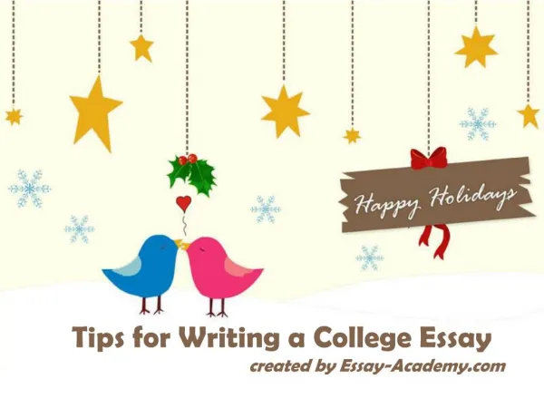Tips for writing a college essay