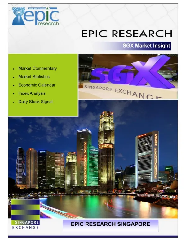 EPIC RESEARCH SINGAPORE - Daily SGX Singapore Market News update of 05 January 2016