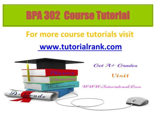 BPA 302 Potential Instructors / tutorialrank.com