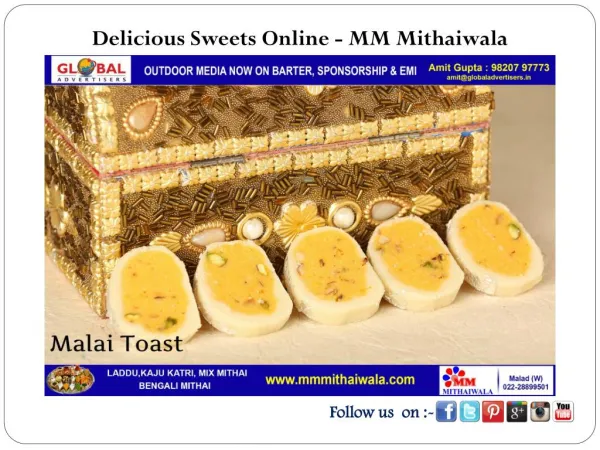 Delicious Sweets Online - MM Mithaiwala