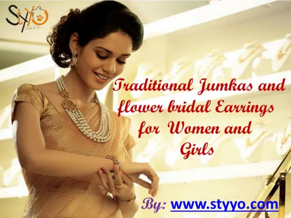 Get nice-looking Jhumkas and Earrings for Women Online at Styyo 91-7073998881
