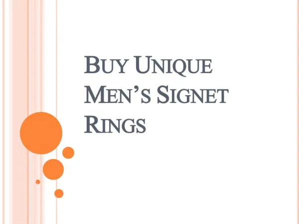 Buy Unique Men’s Signet Rings