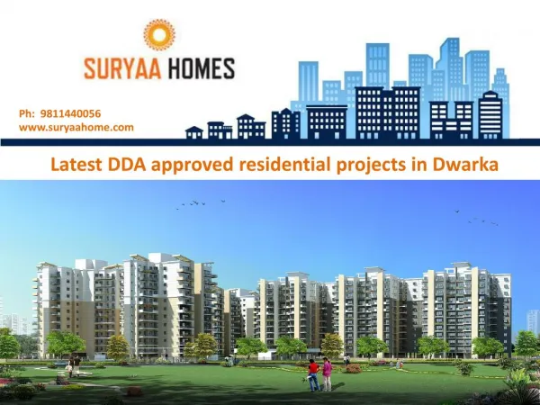 Suryaa Homes DDA approved residential projects in Dwarka