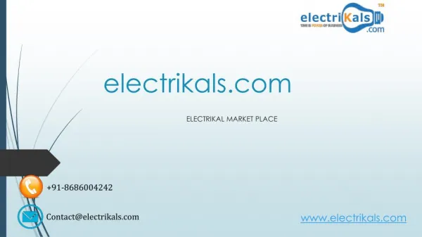PLEASURE ON electrical products | electrikals.com