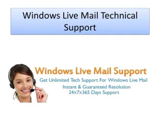 Windows Live Mail Technical Support - slide 1