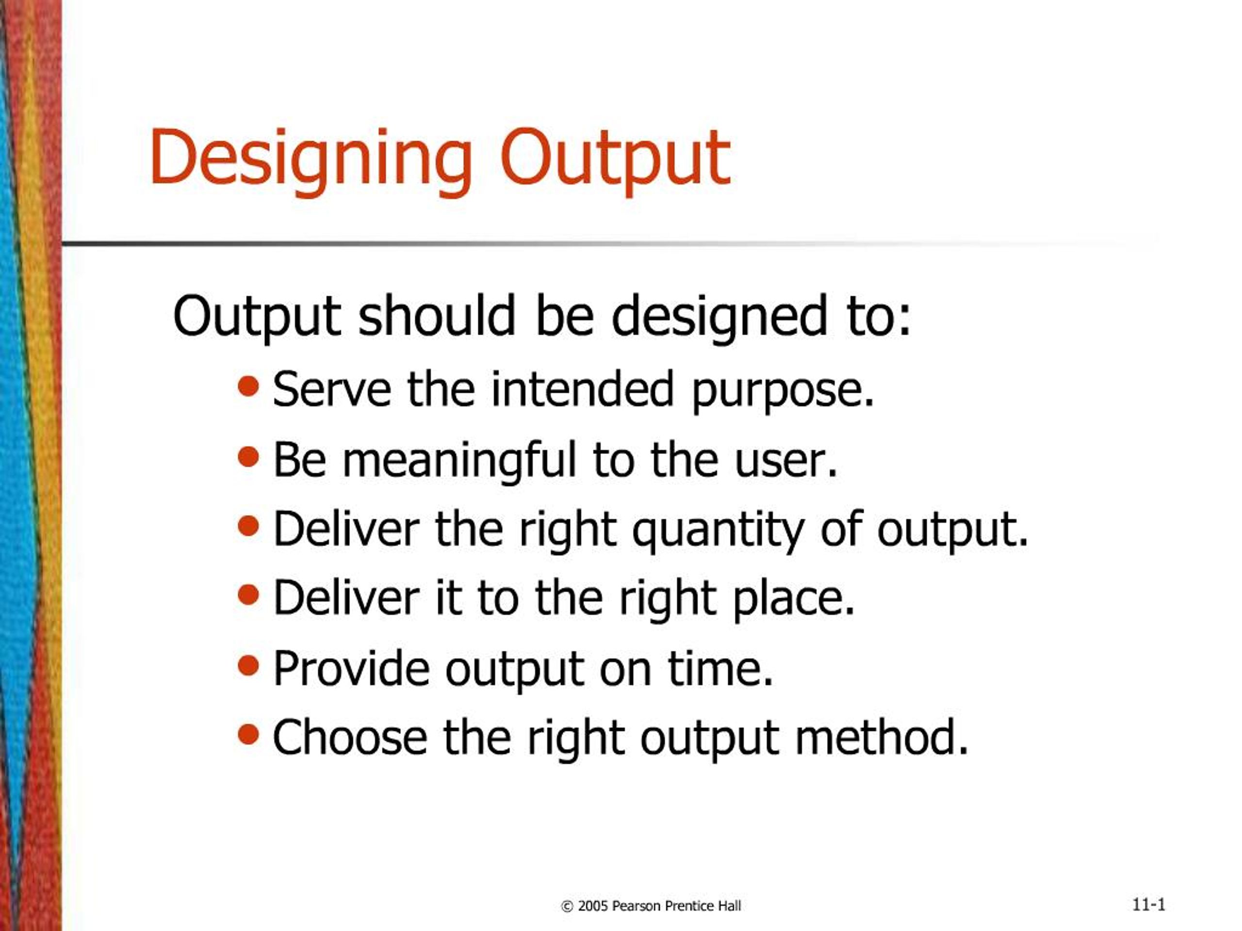 PPT - Designing Output PowerPoint Presentation, free download - ID:727395