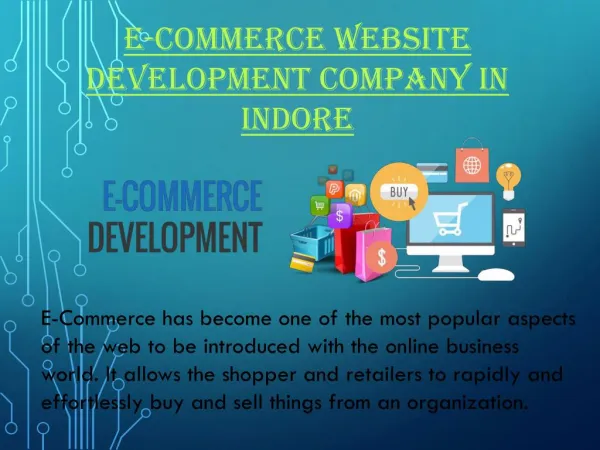 E-commerce website development company in Indore