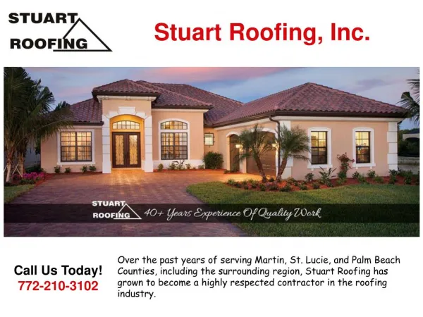 Roof Repair and Maintenance in Stuart and Martin