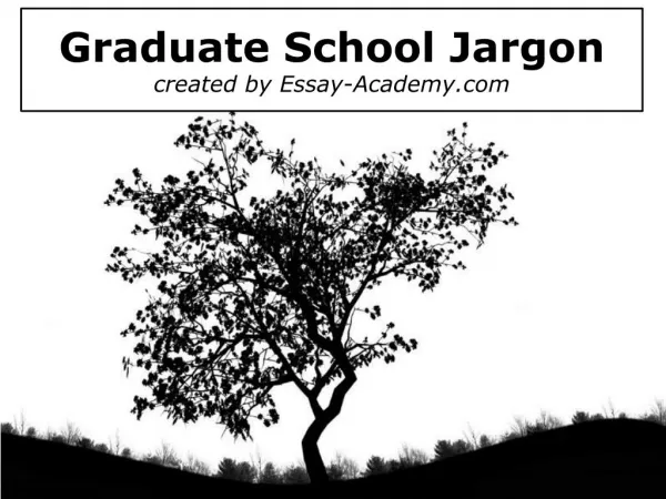 Graduate School Jargon