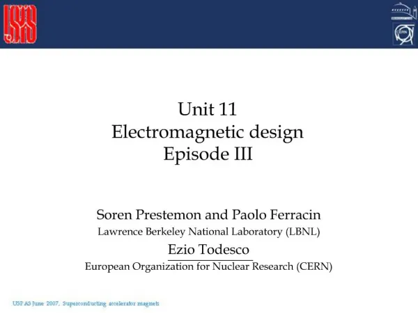 Unit 11 Electromagnetic design Episode III