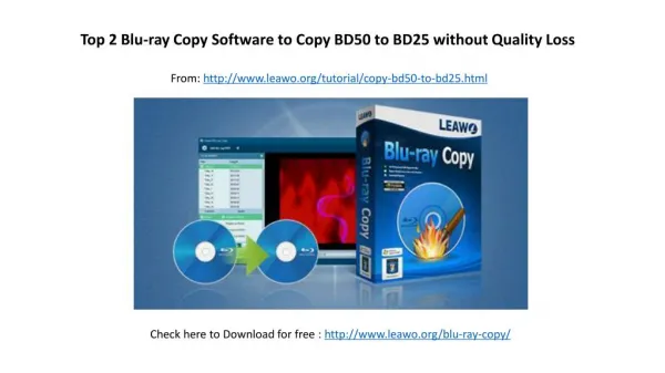 Top 2 blu ray copy software to copy bd50 to bd25 without quality loss