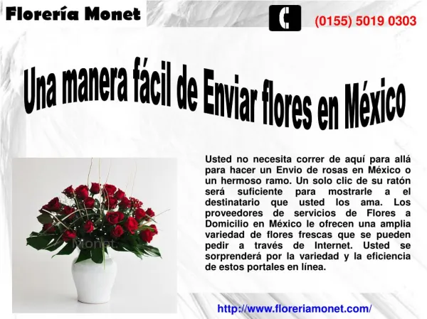 Arreglos Florales en México, Envio de Ramos