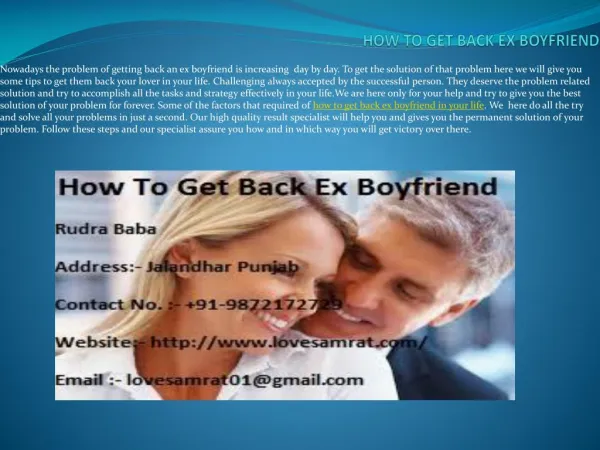 Some Common Ways Of How To Get Back Ex Boyfriend