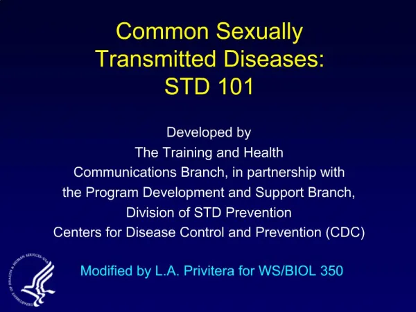 Common Sexually Transmitted Diseases: STD 101