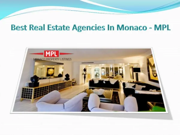 Best Real Estate Agencies In Monaco - MPL