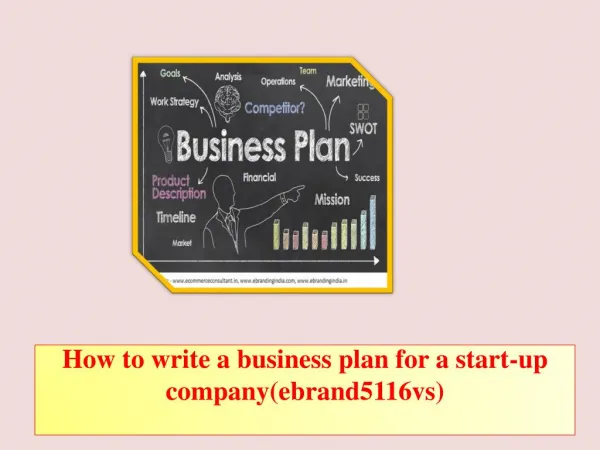 How to write a business plan for a start-up company