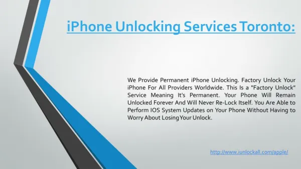 iPhone Unlocking Services Toronto