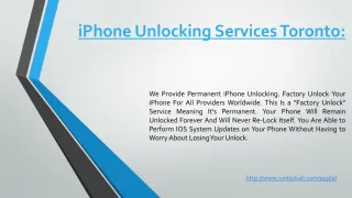 iPhone Unlocking Services Toronto - slide 1