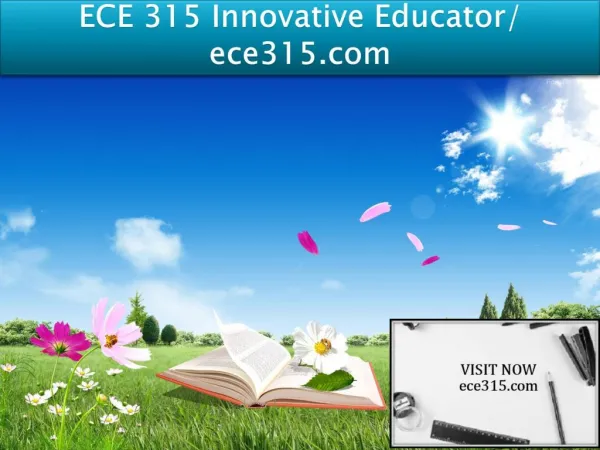 ECE 315 Innovative Educator/ ece315.com