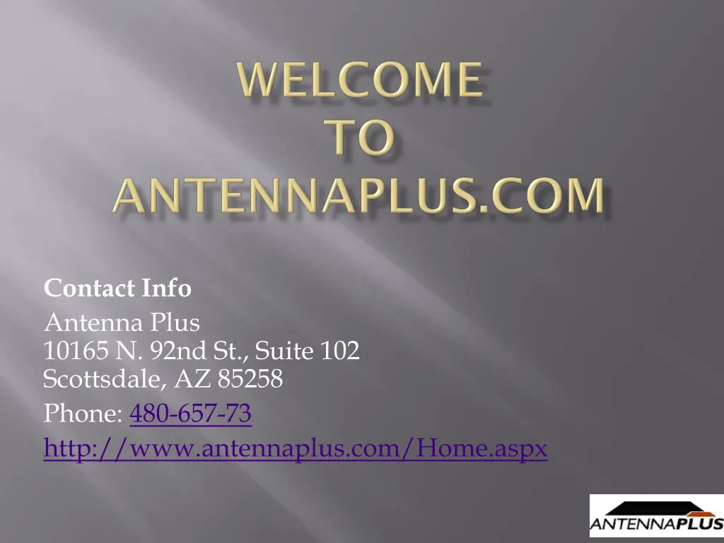 welcome to antennaplus com