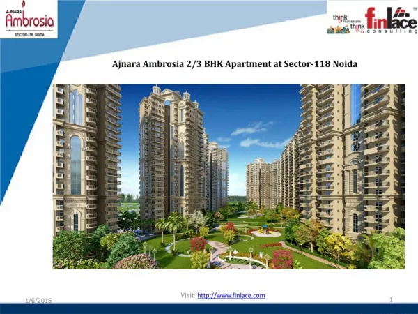 Ajnara Ambrosia 2 BHK Apartment at Noida Sector-118