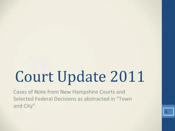 Court Update 2011
