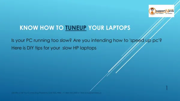 tips to speed up your LAPTOP