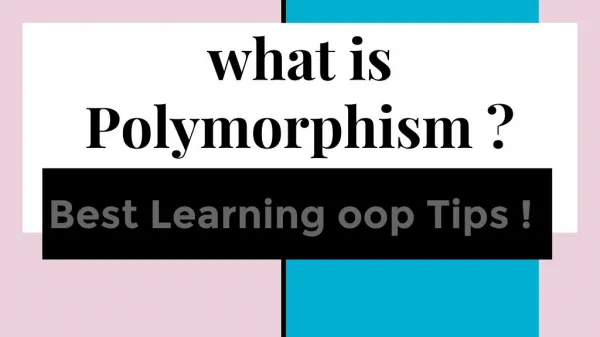 Best learning of Polymorphism OOP