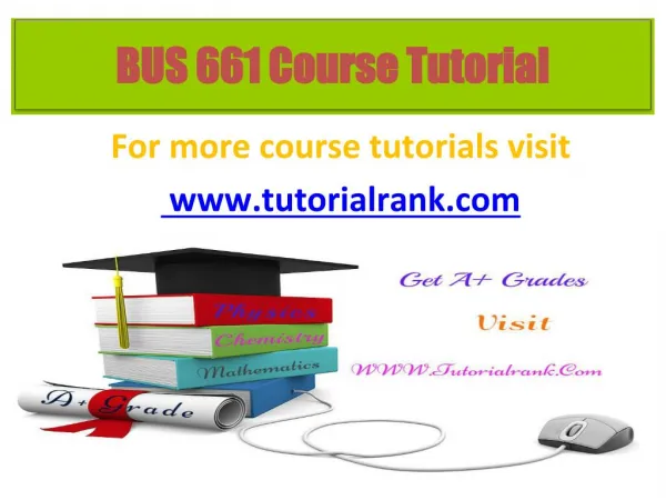 BUS 661 Potential Instructors / tutorialrank.com
