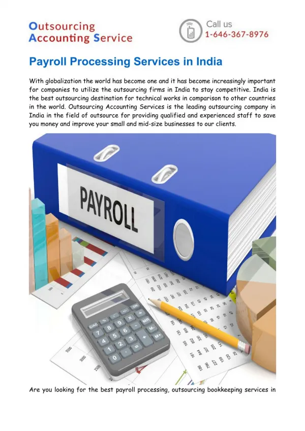 Payroll Processing & Outsourcing Bookkeeping Services in India