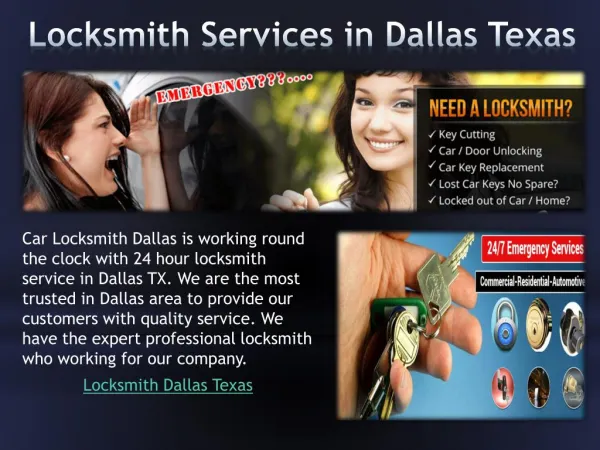 Locksmith Services in Dallas Texas