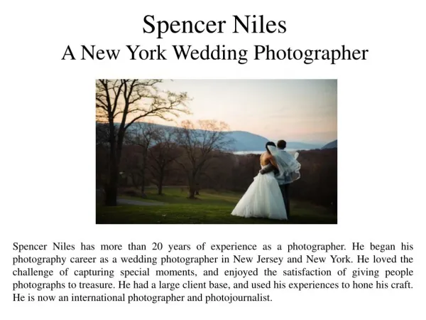 Spencer Niles - A New York Wedding Photographer