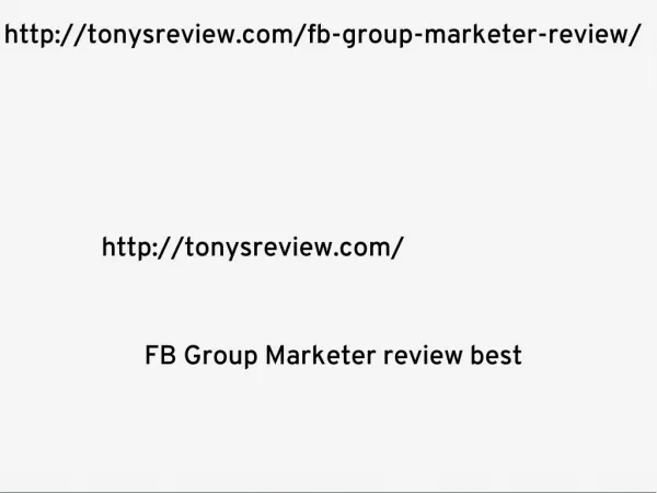 FB Group Marketer Review