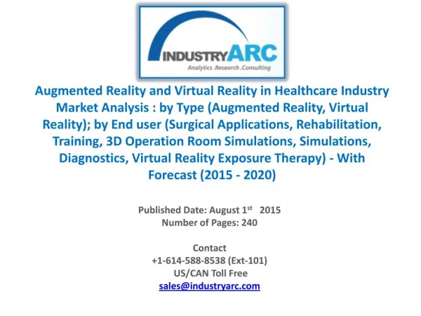 Augmented and Virtual Reality Market.