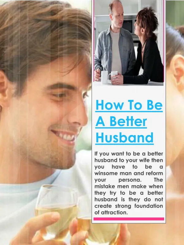 How To Be A Better Husband