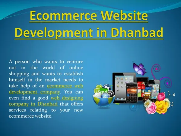 E-commerce website development company in Dhanbad