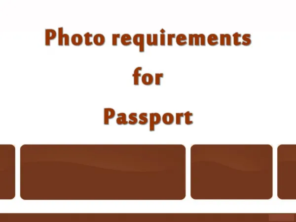 Photo requirements for Passport