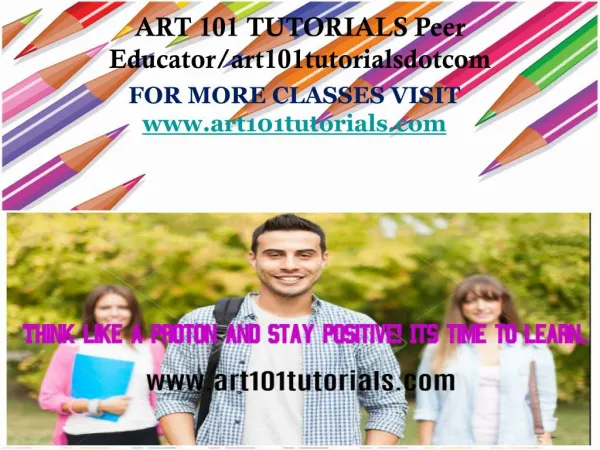 ART 101 TUTORIALS Peer Educator/art101tutorialsdotcom