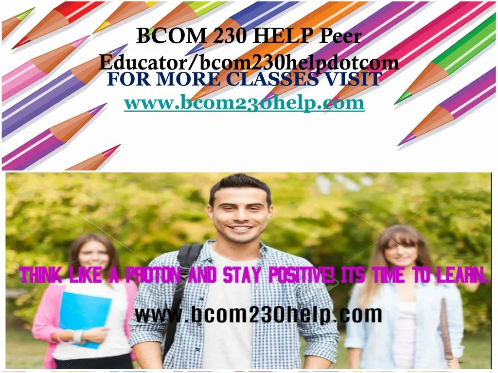 for more classes visit www bcom230help com