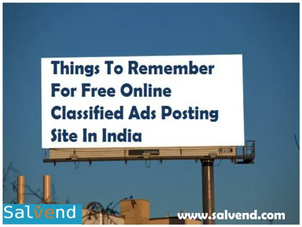 Things To Remember For Free Online Classified Ads Posting Site In India