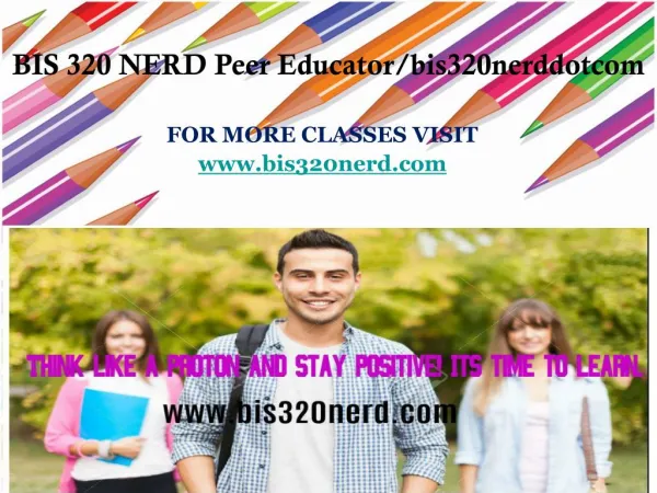 BIS 320 NERD Peer Educator/bis320nerddotcom