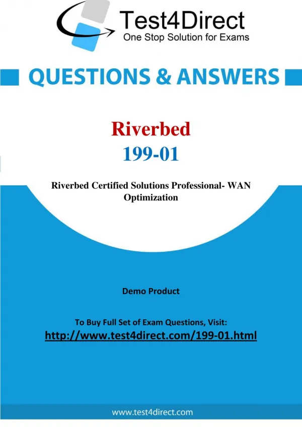 Riverbed 199-01 Test - Updated Demo