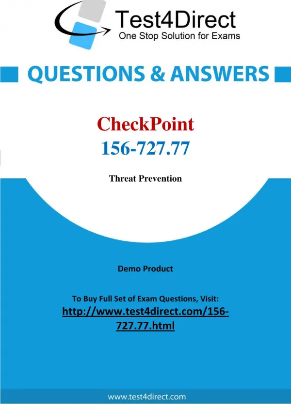 CheckPoint 156-727.77 Test Questions
