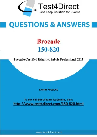 Brocade 150-820 Exam Questions - slide 1