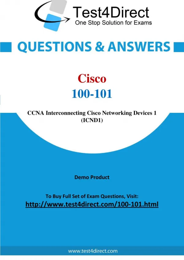 Cisco 100-101 Test - Updated Demo