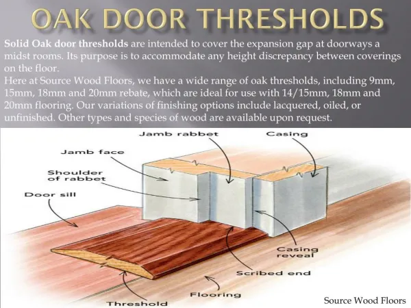 Buy online Solid oak door thresholds & products