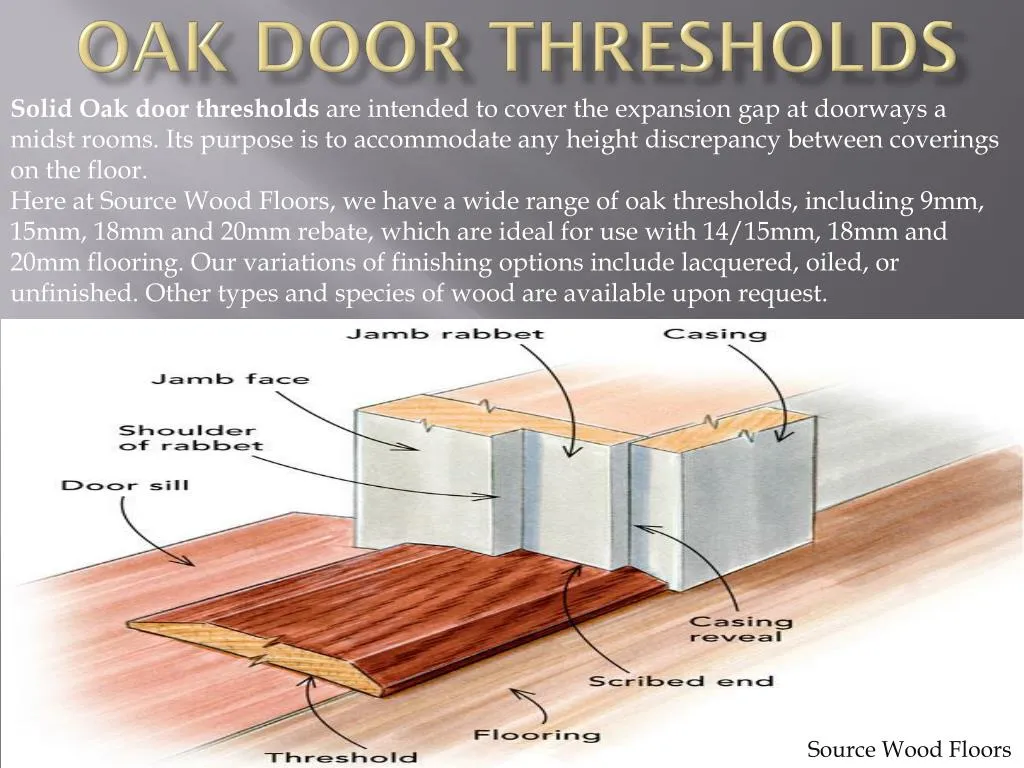 oak door thresholds